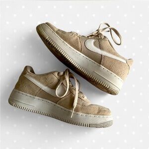 Nike Women's Sneakers in Tan and White